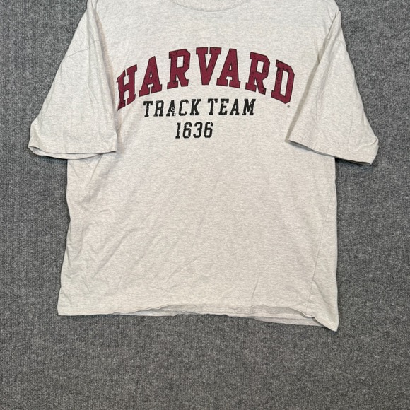 Harvard Universiry Shirt Adult Small Tshirt Gray Track Team Vintage Y2K 90s - Picture 2 of 10